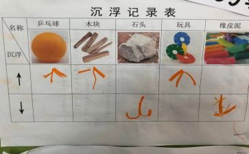 中班科学沉浮教案5篇