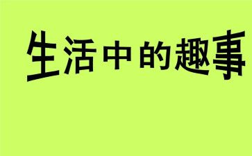 生活中的趣事作文400字7篇