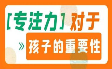 专注力的心得体会6篇